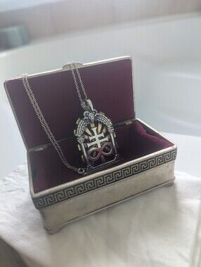 Leviathan cross / Sulphur sigil sterling silver 925 pendant + Chain